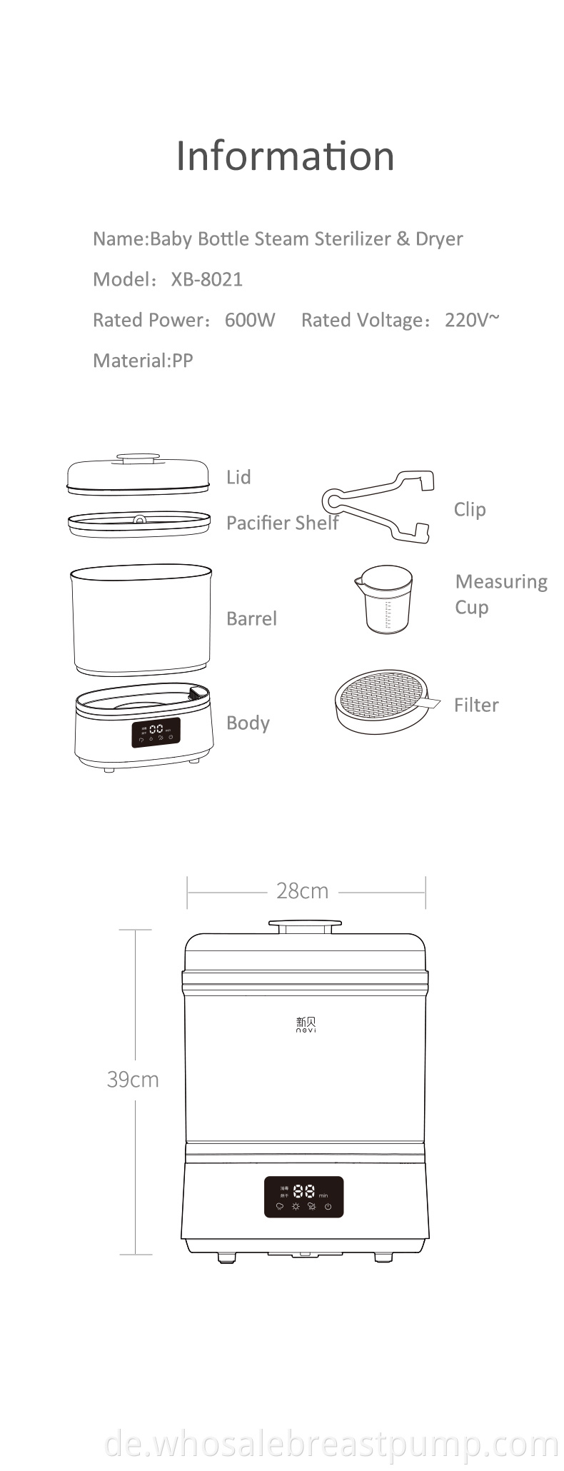 Bottle Steam Sterilizer